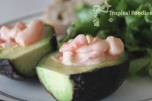 Avocado shrimp boat