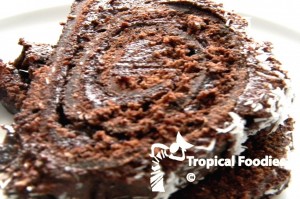 Chocolate rolled cake