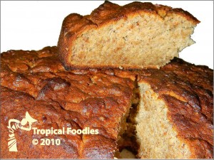 Sweet banana-coconut bread