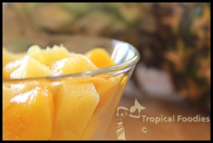 Pineapple mango fruit salad