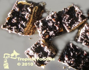 Turrón de avena (chocolate oatmeal wafer bars)